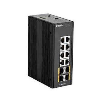 Switch Manageable L2 Industriel 12 ports - 8 ports Gigabit + 4 SFP|Dlink-DLKDIS300G12SW