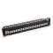 Panneau 48 ports 2U alu noir RJ45, non équipé de connecteurs