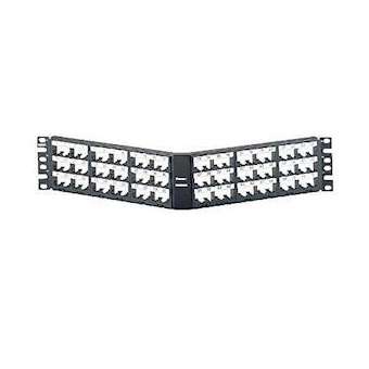 Patch Panel, 72 Port, Angled, Black|-PUICPPLA72WBLY