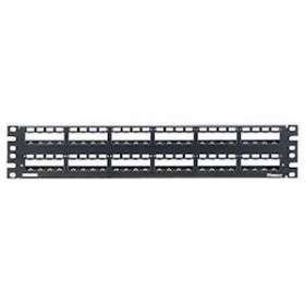 Patch Panel, 48 Port, with Labels, Black|-PUICP48WSBLY