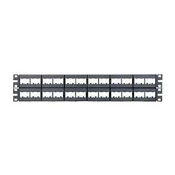 Patch Panel, 48 Port, Modular, Black|-PUICPP48WBLY