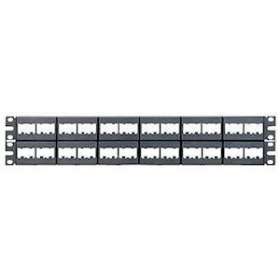 Patch Panel, 48 Port, Modular, Black|-PUICPP48WBLY