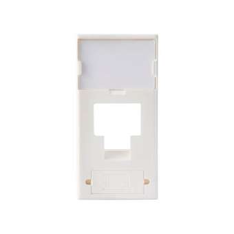 Face avant 22,5x45 pour 1 RJ45, Blanc|Corning Pouyet-POUFP2MF1K