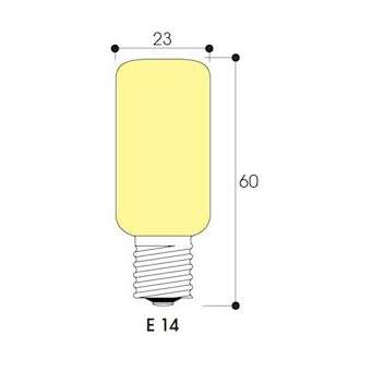 Tube 23X60 230V 25W E14 1000h|Aurora-ABIAB8770
