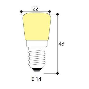 INC - Poirette 22X48 230V 25W E14 Four - Emb. par 10pcs|Aurora-ABIAE250