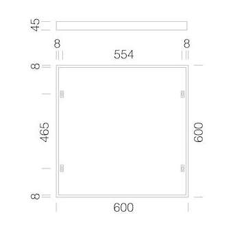 Accessoire 595 Cadre Saillie 600X600|Disano-ZON99803100