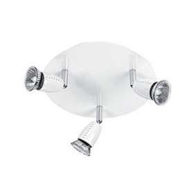 ECCO P3 - Plafonnier 3 spots GU10 50W max., blanc, lampes non incl.|Aric-ARI4665