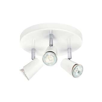 JUDY P3-Plafonnier 3 spots GU10, blanc, a/lpes LED 4,6W 3000K 420lm dimm. incl|Aric-ARI4151