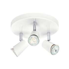 JUDY P3-Plafonnier 3 spots GU10, blanc, a/lpes LED 4,6W 3000K 420lm dimm. incl|Aric-ARI4151