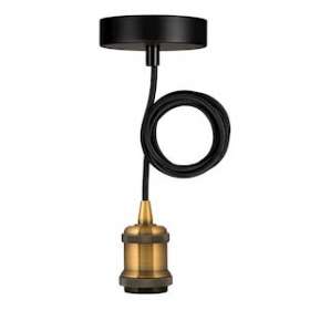 Suspension Oslo E27 Or Antique 1.5M 2C Noir|Bailey-BIY141470