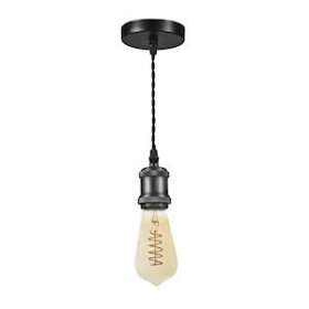 EPOQUE - Susp. E27 60W max, douille style rétro, anthracite, lampe non incl.|Aric-ARI50449