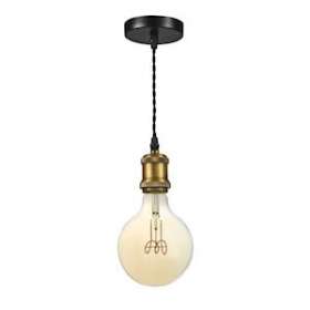 EPOQUE - Susp. E27 60W max, douille style rétro, laiton doré, lampe non incl.|Aric-ARI50450