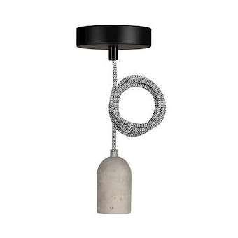 Suspension Bern E27 Béton 1.5M 2C Noir/Blanc|Bailey-BIY141473