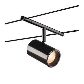 NOBLO SPOT, spot pour câble tendu T.B.T. intérieur, noir, LED, 8,5W, 2700K|SLV-DC51002694