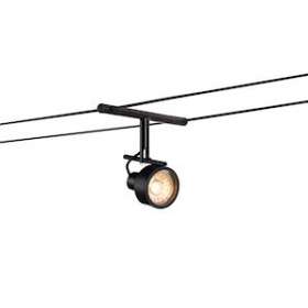 SALUNA, spot pour câble tendu, MR16, noir|SLV-DC5139130