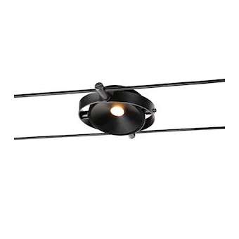 DURNO, spot pour câble tendu T.B.T. TENSEO intérieur, noir, LED, 6W, 2700K|SLV-DC51002861
