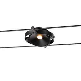 DURNO, spot pour câble tendu T.B.T. TENSEO intérieur, noir, LED, 6W, 2700K|SLV-DC51002861