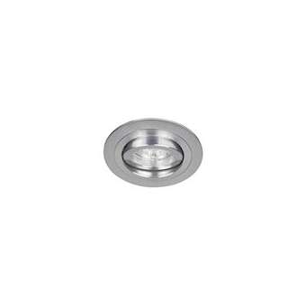 Spot ALU 16 GU10 rond 1 tête orientable, alu brossé/alu poli IP20|Europole-POL26200