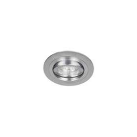 Spot ALU 16 GU10 rond 1 tête orientable, alu brossé/alu poli IP20|Europole-POL26200