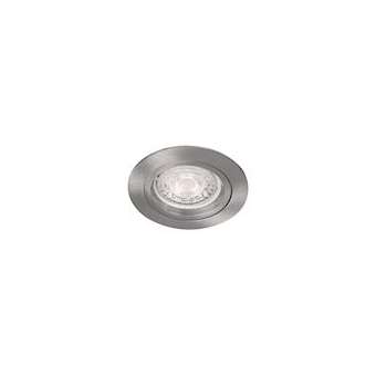 Spot BE BETTER - 1/4 de tour GU10 rond fixe, alu brossé IP44|Europole-POL234403