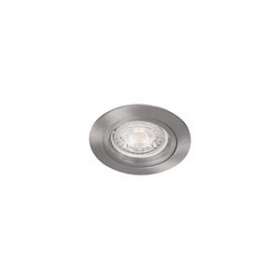 Spot BE BETTER - 1/4 de tour GU10 rond fixe, alu brossé IP44|Europole-POL234403