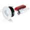 Marina - Kit SDB IP65 rond BL + lpe halogène + transfo TBTS & 1m
