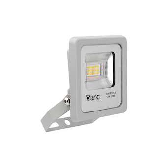 TWISTER 3 - Proj. Ext. IP65 IK08, gris, 90DEG LED intégré 12W 4000K 1550lm|Aric-ARI50830