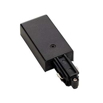 Alimentation, terre gauche, intérieur, pour rail 1 allumage en saillie, noir|SLV-DC5143030