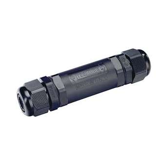 Boîte de connexion, extérieur, 3 pôles, noir, IP68|SLV-DC5228730