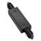 Connecteur droit pour rail 1 allumage 16A max, noir, avec alimentation