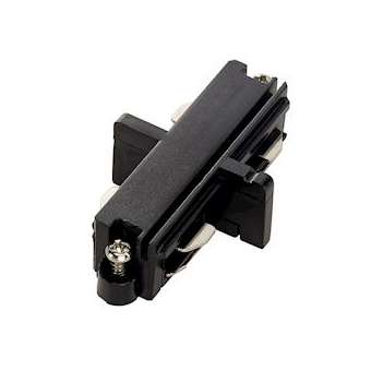 Connecteur droit pour rail 1 allumage 16A max, noir, électrique|SLV-DC5143090