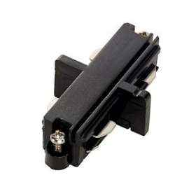 Connecteur droit pour rail 1 allumage 16A max, noir, électrique|SLV-DC5143090