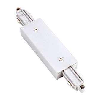 Connecteur droit pour rail 1 allumage 16A max, blanc, avec alimentation|SLV-DC5143101