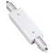 Connecteur droit pour rail 1 allumage 16A max, blanc, avec alimentation