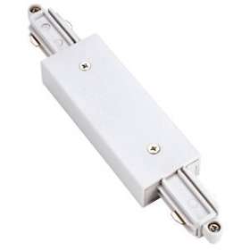 Connecteur droit pour rail 1 allumage 16A max, blanc, avec alimentation|SLV-DC5143101