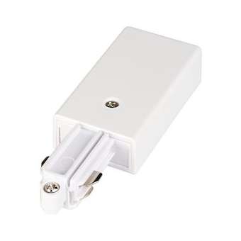 Alimentation, terre droite, intérieur, pour rail 1 allumage en saillie, blanc|SLV-DC5143041