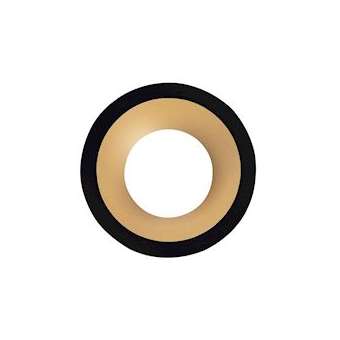 Collerette LED'UP UNIVERSAL ESTHET+ ronde noir mat/doré fixe|Europole-POL5755D