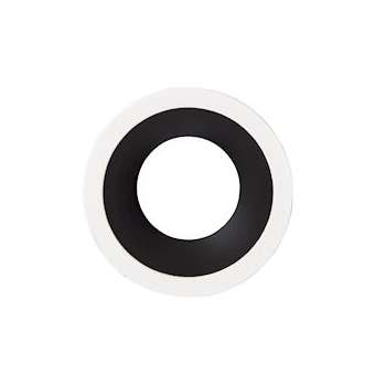 Collerette LED'UP UNIVERSAL ESTHET+ ronde blanc mat/noir mat fixe|Europole-POL5750N