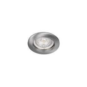 Spot BE GOOD - bague GU10 rond fixe, alu brossé IP20|Europole-POL2518