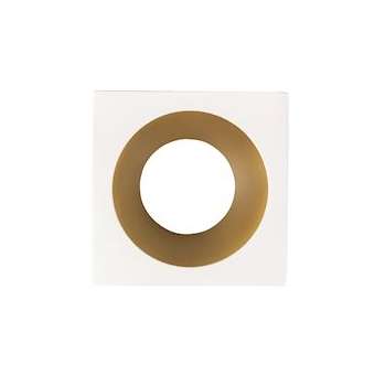 Collerette LED'UP UNIVERSAL ESTHET+ carrée blanc mat/doré fixe|Europole-POL5760D