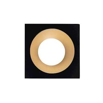 Collerette LED'UP UNIVERSAL ESTHET+ carrée noir mat/doré fixe|Europole-POL5765D