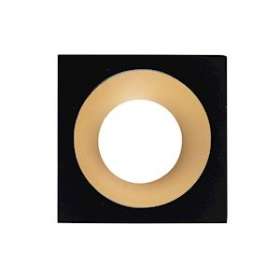 Collerette LED'UP UNIVERSAL ESTHET+ carrée noir mat/doré fixe|Europole-POL5765D