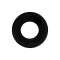 Collerette LED'UP UNIVERSAL ESTHET ASYM ronde noir mat fixe