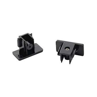 Embouts, pour rail 1 allumage en saillie, intérieur, noir, 2 pièces|SLV-DC5143130