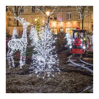 SPRAY- Sapin spray argent H1,80m- 490LED Blanc pétillant|Festilight-FEH40477-AP0