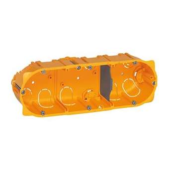 Boîte 3 postes ou 6 à 8 modules Batibox pour cloisons sèches - profondeur 40mm|Legrand-LEG080043