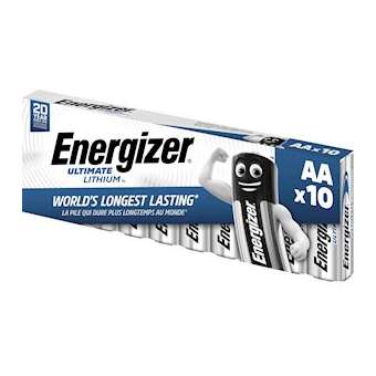 Pile Ultimate Lithium AA x 10 pour une haute puissance longue duree|Energizer france-RSN343526