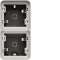 cubyko Boîte double verticale vide associable gris IP55