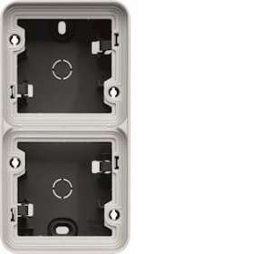 cubyko Boîte double verticale vide associable gris IP55|Hager-HAGWNA686