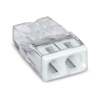 Borne WAGO 2273 - 2 x 0,5 à 2,5mm² Transp. / Blanc|Wago contact-WAG2273-202